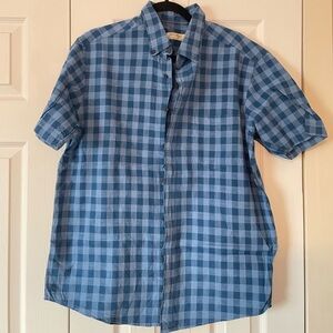 Faded Glory Men's Blue Checkered Shirt - Size M
